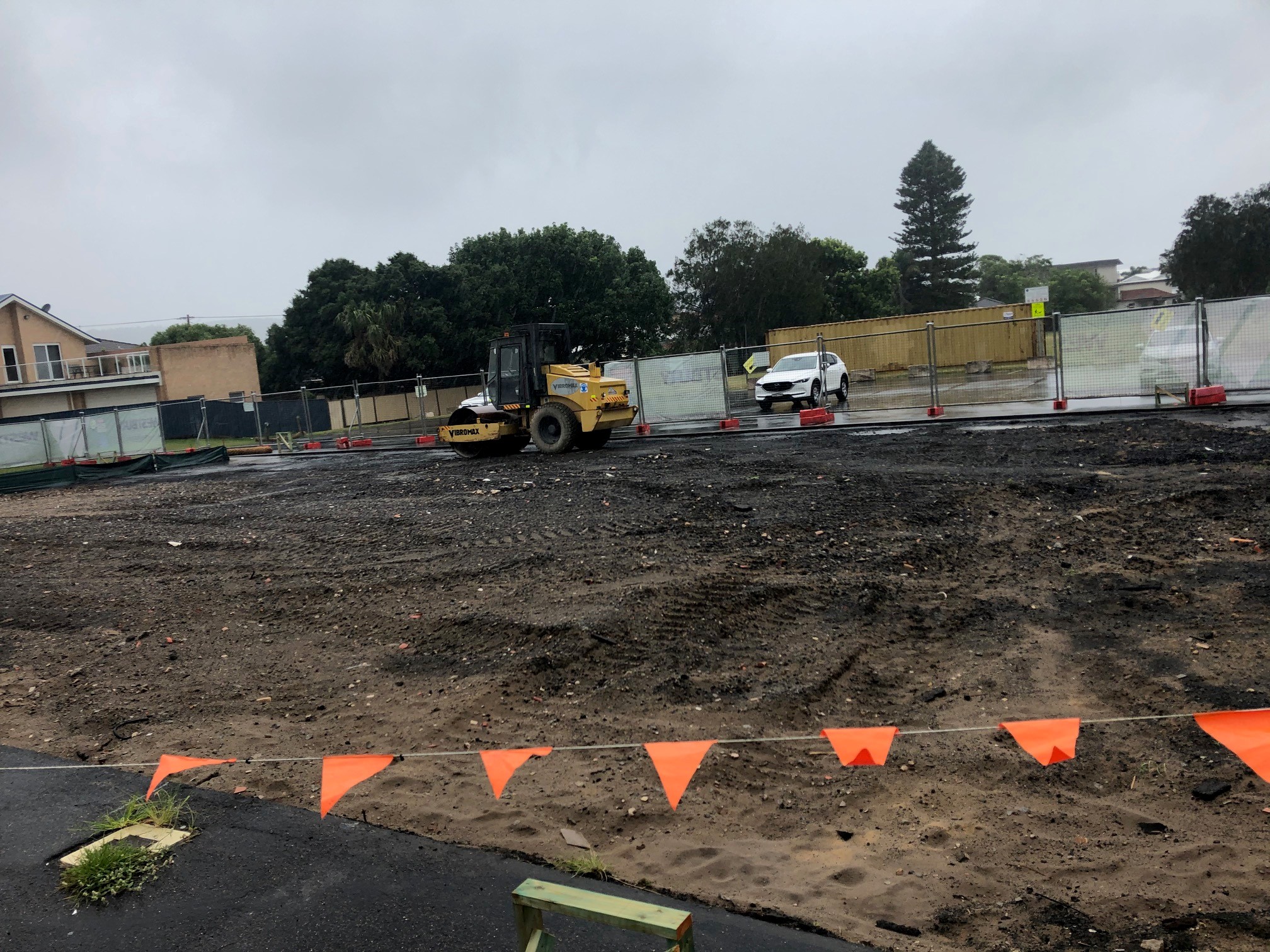 construction site at Ettalong netball court