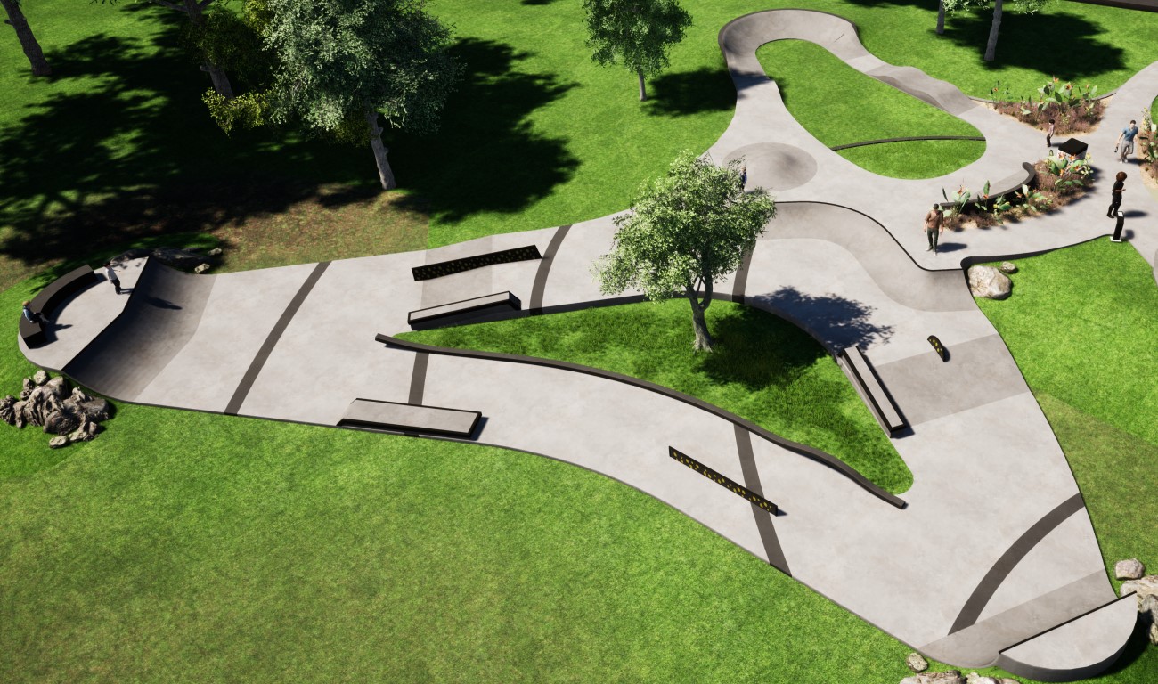 concept design a pump track and skate park 