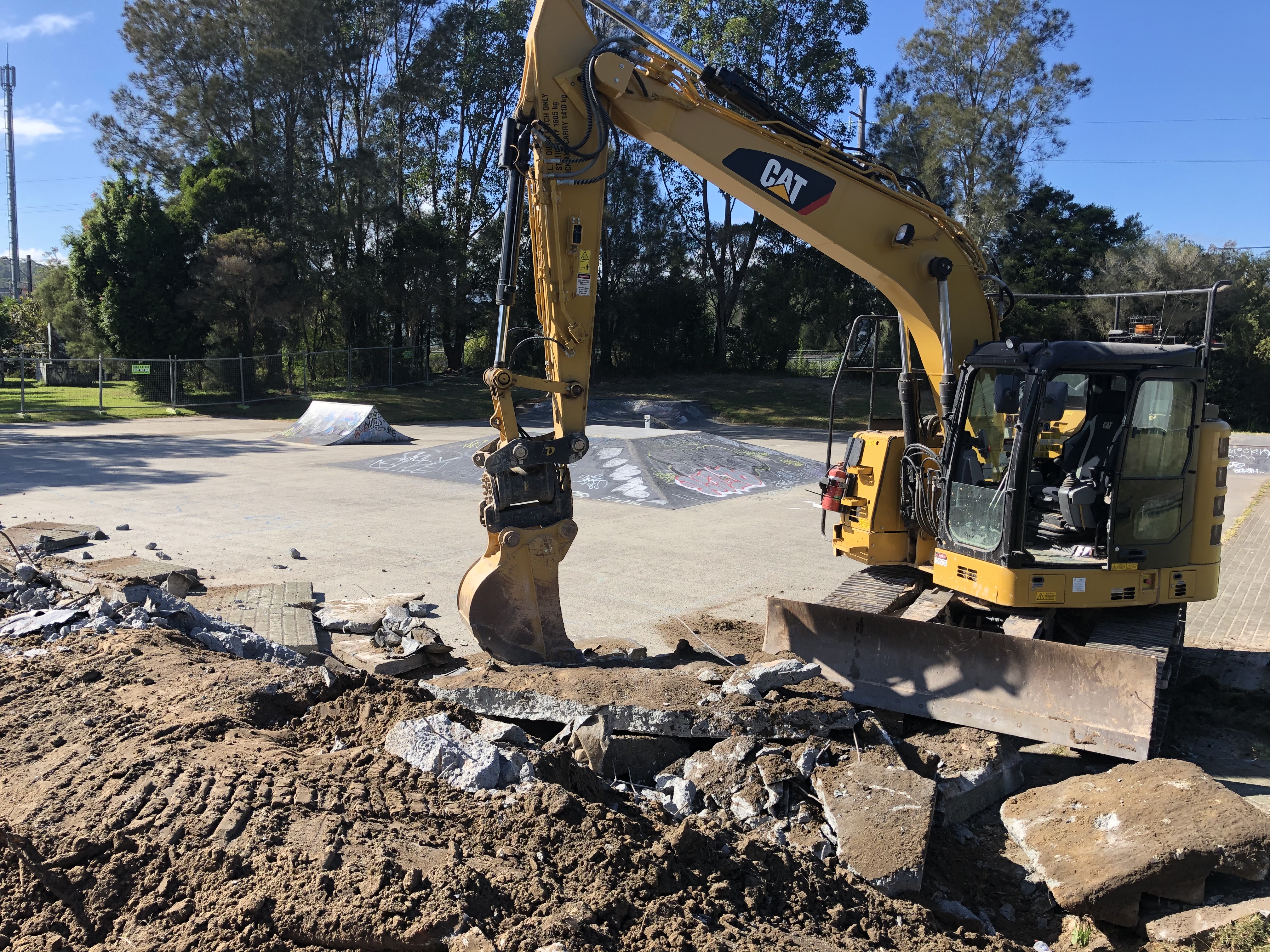 Narara skate park redevelopment construction underway