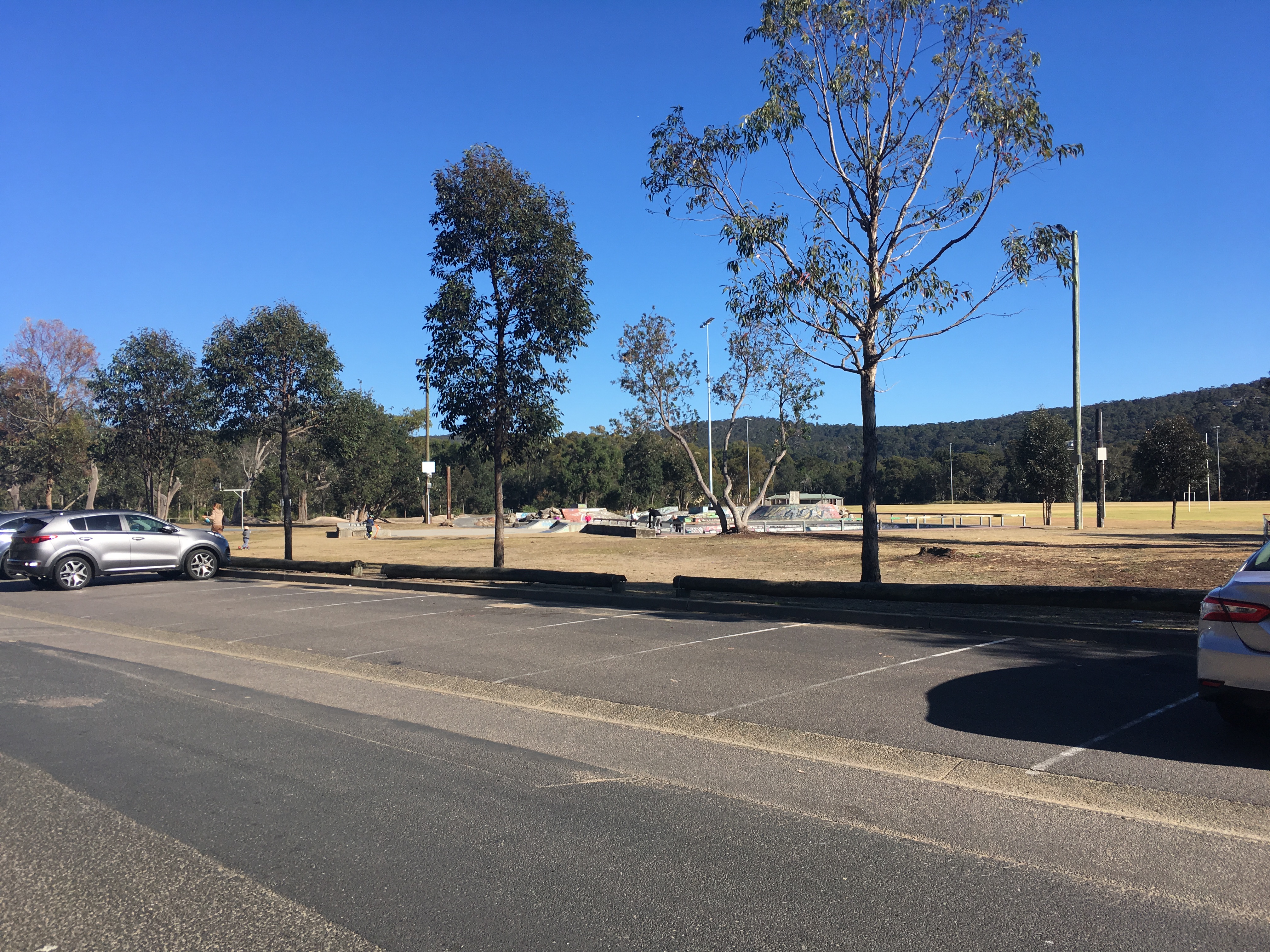 carpark next to park