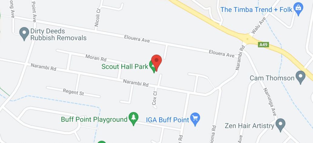 View Buff Point Scout and Guide Hall in Google Maps