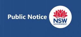 Public Notice with NSW Government logo