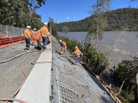 Wisemans Ferry Rd construction